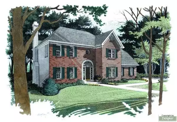 image of country house plan 7596